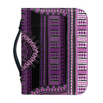 Purple And Black African Dashiki Print Leather Bible Cover