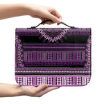 Purple And Black African Dashiki Print Leather Bible Cover