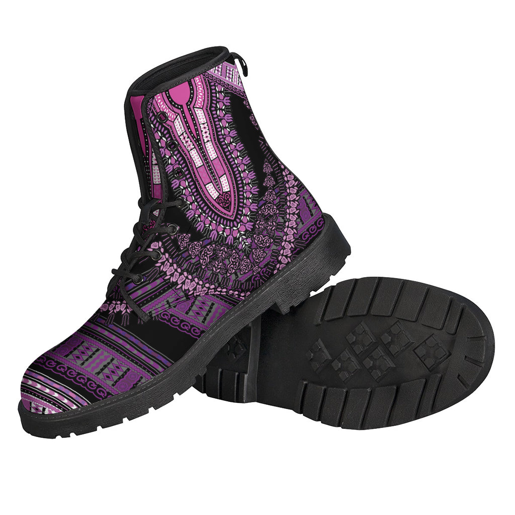 Purple And Black African Dashiki Print Backpack