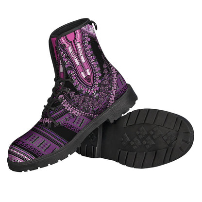 Purple And Black African Dashiki Print Backpack