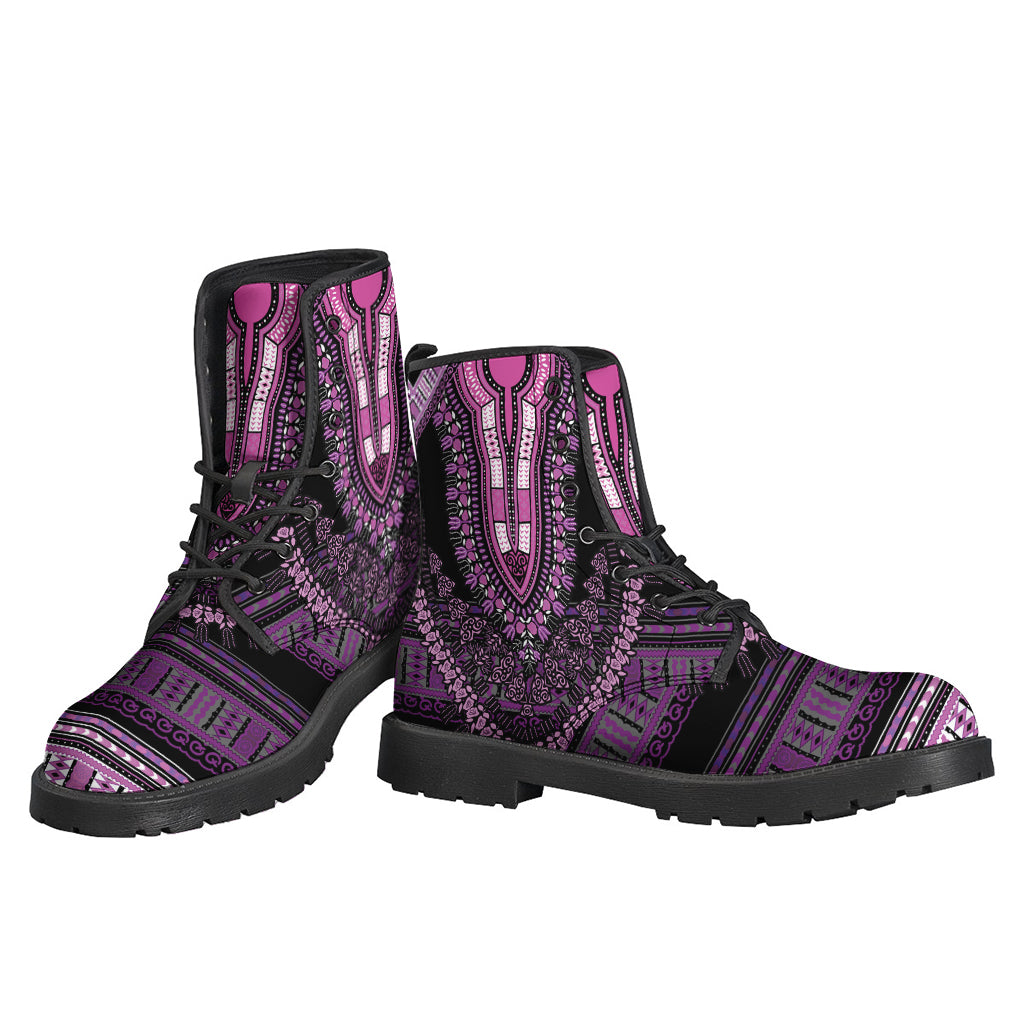 Purple And Black African Dashiki Print Backpack