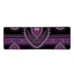 Purple And Black African Dashiki Print Long Kitchen Mat