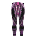 Purple And Black African Dashiki Print Men's Leggings