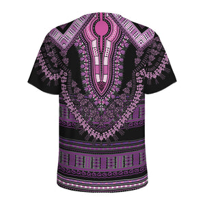 Purple And Black African Dashiki Print Men's Sports T-Shirt
