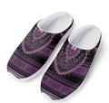 Purple And Black African Dashiki Print Mesh Casual Shoes