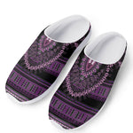 Purple And Black African Dashiki Print Mesh Casual Shoes