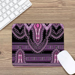 Purple And Black African Dashiki Print Mouse Pad