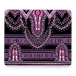 Purple And Black African Dashiki Print Mouse Pad