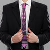 Purple And Black African Dashiki Print Necktie