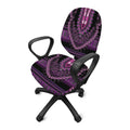 Purple And Black African Dashiki Print Office Chair Cover