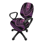 Purple And Black African Dashiki Print Office Chair Cover