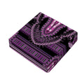 Purple And Black African Dashiki Print Outdoor Seat Cushion Cover