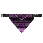Purple And Black African Dashiki Print Over The Collar Dog Bandana