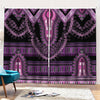 Purple And Black African Dashiki Print Pencil Pleat Curtains