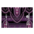 Purple And Black African Dashiki Print Placemat