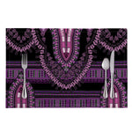 Purple And Black African Dashiki Print Placemat
