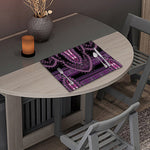Purple And Black African Dashiki Print Placemat
