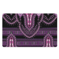 Purple And Black African Dashiki Print Polyester Doormat