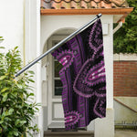 Purple And Black African Dashiki Print Polyester Flag