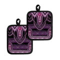 Purple And Black African Dashiki Print Pot Holders