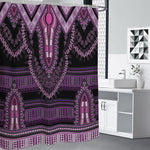 Purple And Black African Dashiki Print Premium Shower Curtain