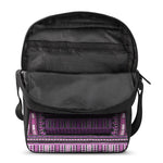 Purple And Black African Dashiki Print Rectangular Crossbody Bag