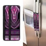 Purple And Black African Dashiki Print Refrigerator Handle Covers