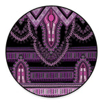 Purple And Black African Dashiki Print Round Floor Mat
