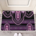Purple And Black African Dashiki Print Rubber Doormat