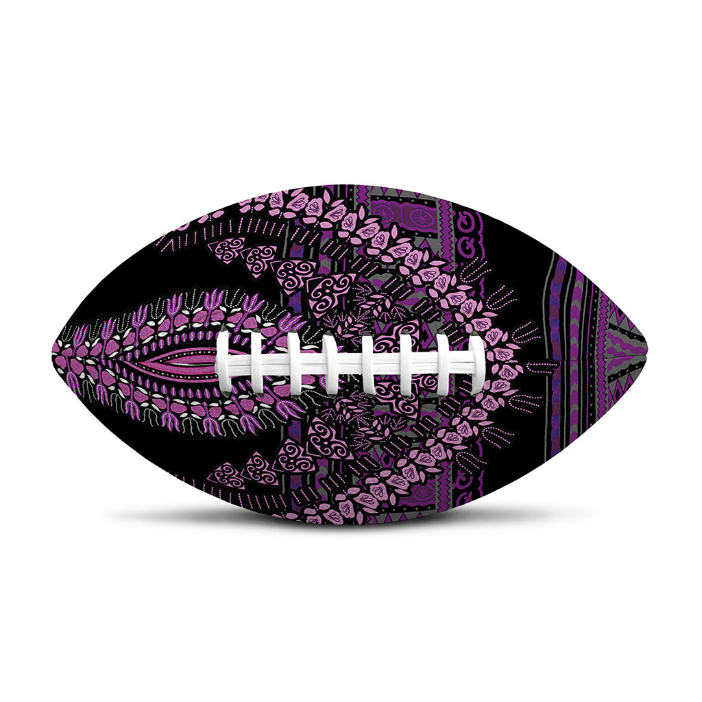 Purple And Black African Dashiki Print Rugby Ball