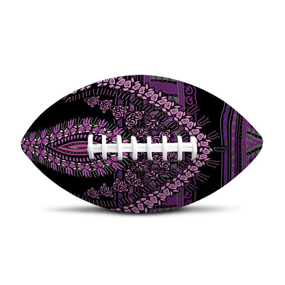 Purple And Black African Dashiki Print Rugby Ball