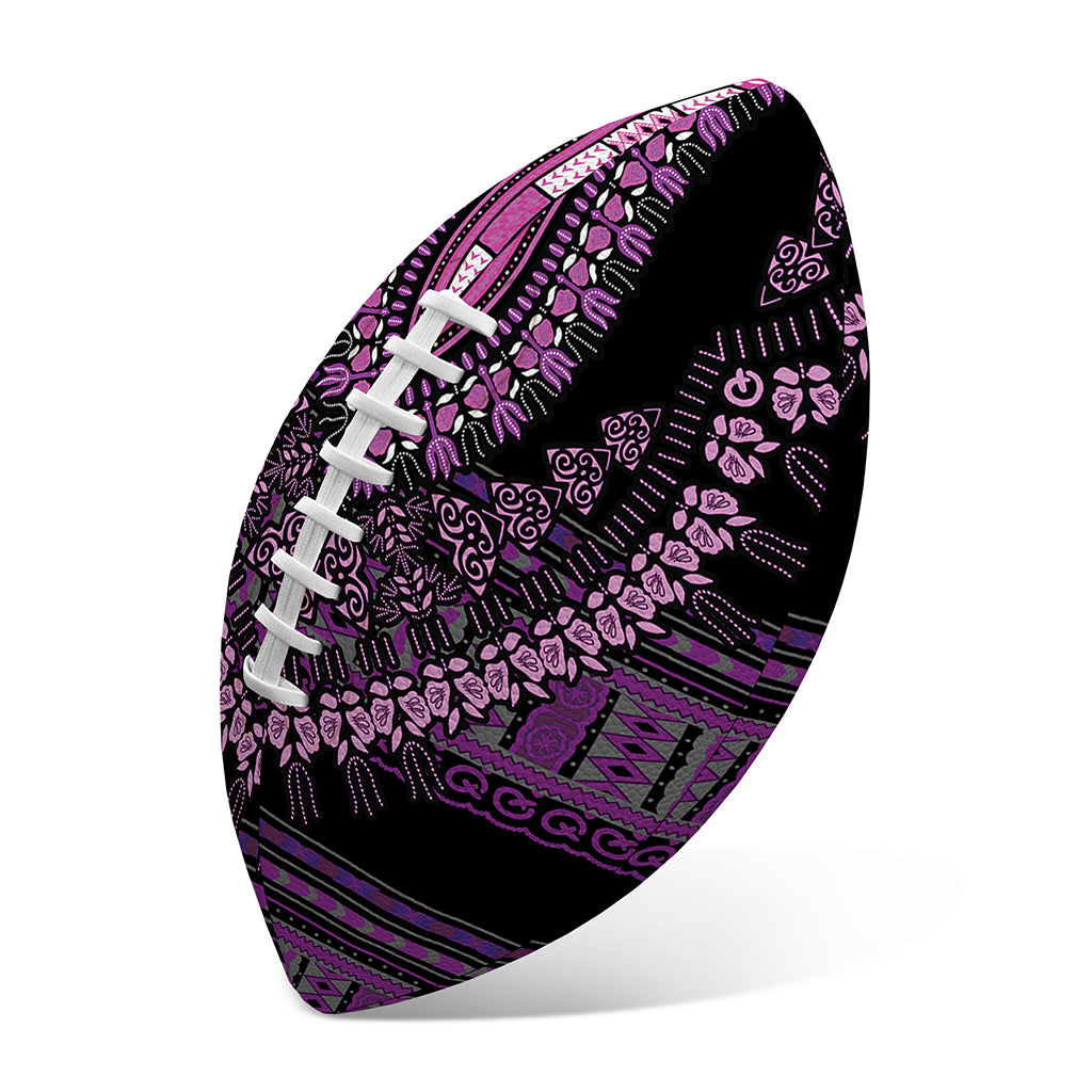 Purple And Black African Dashiki Print Rugby Ball