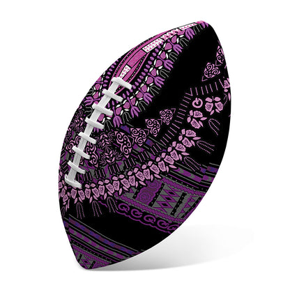 Purple And Black African Dashiki Print Rugby Ball