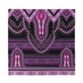 Purple And Black African Dashiki Print Silk Bandana
