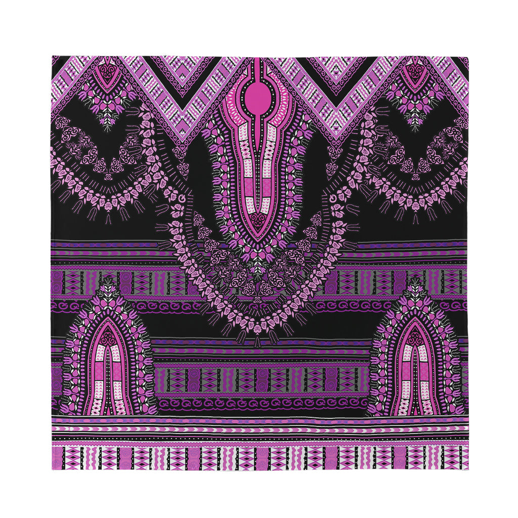 Purple And Black African Dashiki Print Silk Bandana