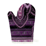 Purple And Black African Dashiki Print Single Oven Mitt