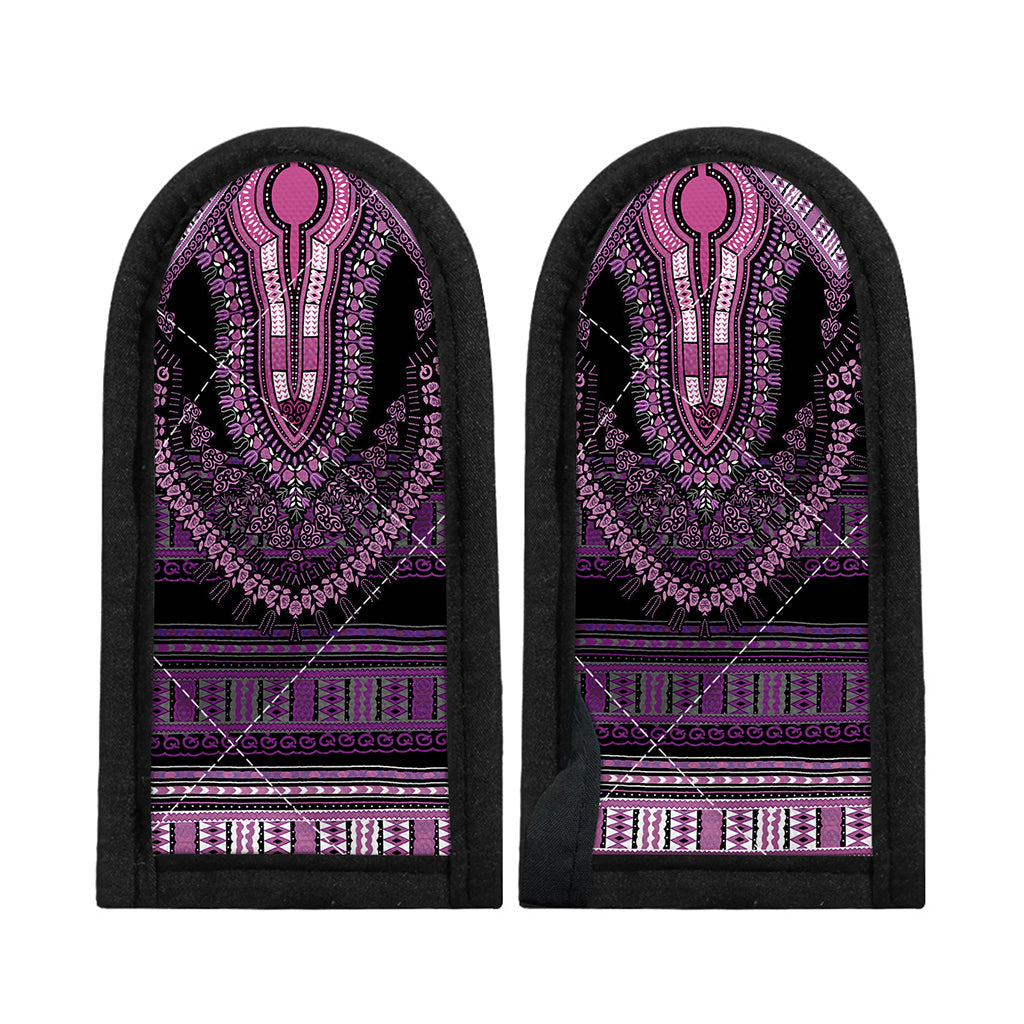 Purple And Black African Dashiki Print Skillet Handle Cover