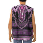 Purple And Black African Dashiki Print Sleeveless Baseball Jersey