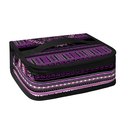 Purple And Black African Dashiki Print Small Lunch Bag