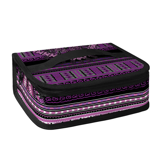 Purple And Black African Dashiki Print Small Lunch Bag