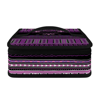 Purple And Black African Dashiki Print Small Lunch Bag