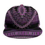 Purple And Black African Dashiki Print Snapback Cap