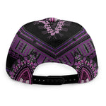 Purple And Black African Dashiki Print Snapback Cap