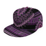 Purple And Black African Dashiki Print Snapback Cap