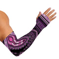 Purple And Black African Dashiki Print Sun Protection Arm Sleeves