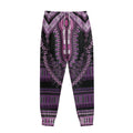 Purple And Black African Dashiki Print Sweatpants