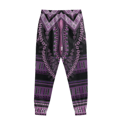 Purple And Black African Dashiki Print Sweatpants