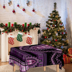 Purple And Black African Dashiki Print Tablecloth