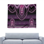 Purple And Black African Dashiki Print Tapestry