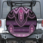 Purple And Black African Dashiki Print Tire Cover